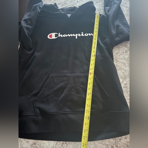 Women’s CHAMPION Black Pullover Hoodie Sweatshirt size Large - Picture 9 of 11